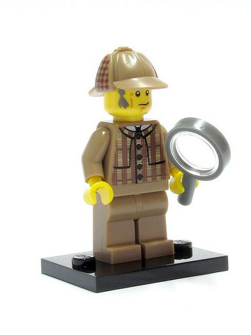 LEGO col05-11 Detective, Series 5 (Complete Set with Stand and Accessories)