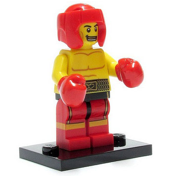 LEGO col05-13 Boxer, Series 5 (Complete Set with Stand and Accessories)