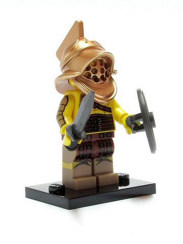 LEGO col05-2 Gladiator, Series 5 (Complete Set with Stand and Accessories)