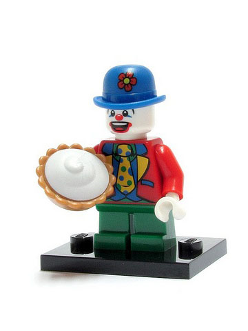 LEGO col05-9 Small Clown, Series 5 (Complete Set with Stand and Accessories)