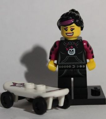 LEGO col06-12 Skater Girl, Series 6 (Complete Set with Stand and Accessories)