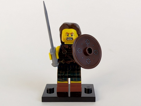 LEGO col06-2 Highland Battler, Series 6 (Complete Set with Stand and Accessories)