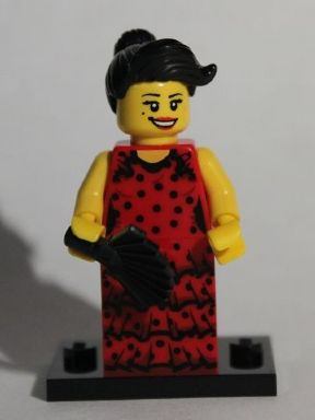 LEGO col06-6 Flamenco Dancer, Series 6 (Complete Set with Stand and Accessories)