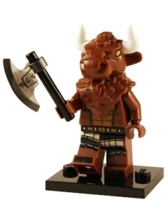 LEGO col06-8 Minotaur, Series 6 (Complete Set with Stand and Accessories)