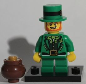 LEGO col06-9 Leprechaun, Series 6 (Complete Set with Stand and Accessories)