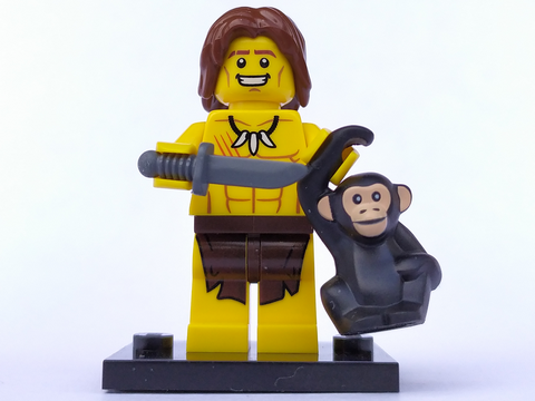LEGO col07-10 Jungle Boy, Series 7 (Complete Set with Stand and Accessories)