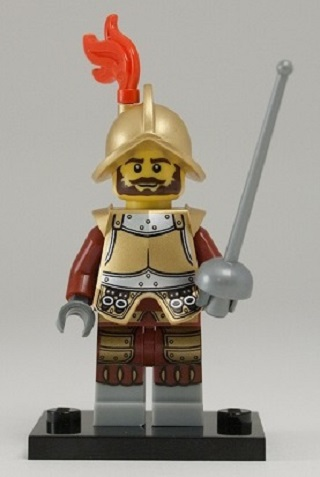 LEGO col08-2 Conquistador, Series 8 (Complete Set with Stand and Accessories)