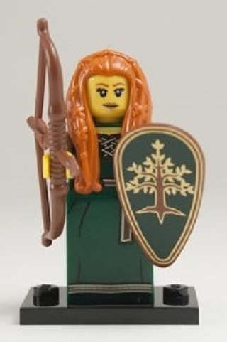 LEGO col09-15 Forest Maiden, Series 9 (Complete Set with Stand and Accessories)