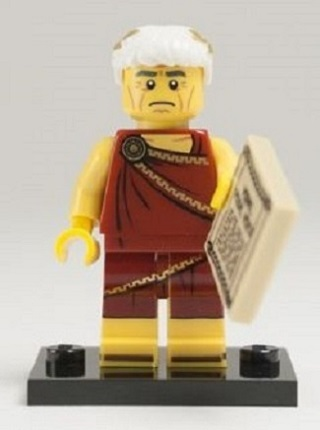 LEGO col09-5 Roman Emperor, Series 9 (Complete Set with Stand and Accessories)