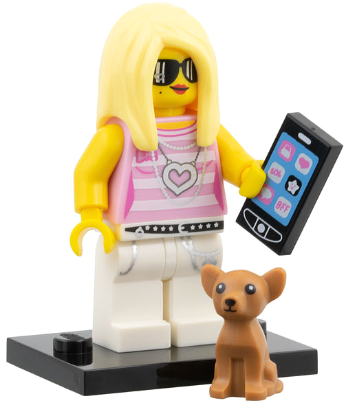 LEGO col10-14 Trendsetter, Series 10 (Complete Set with Stand and Accessories)