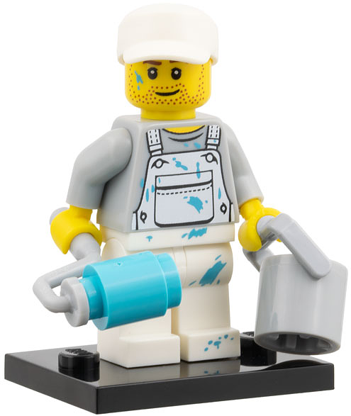 LEGO col10-15 Decorator, Series 10 (Complete Set with Stand and Accessories)