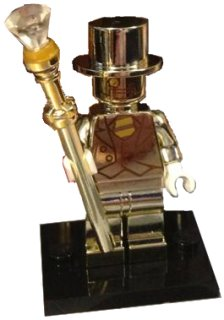LEGO col10-17 Mr. Gold, Series 10 (Complete Set with Stand and Accessories)