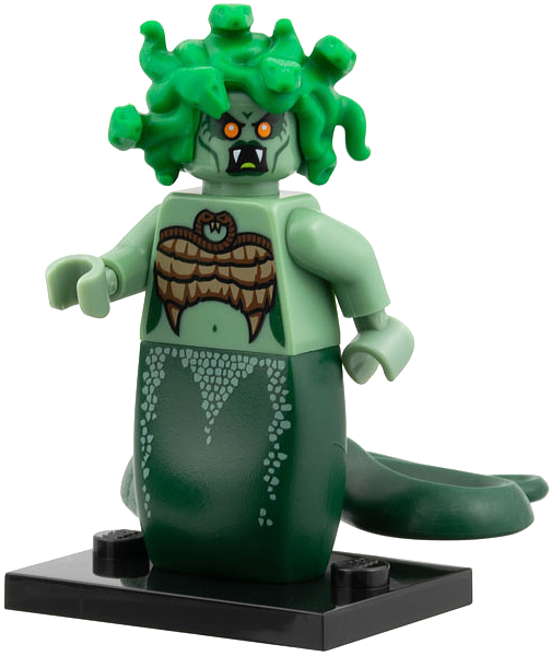 LEGO col10-2 Medusa, Series 10 (Complete Set with Stand and Accessories)