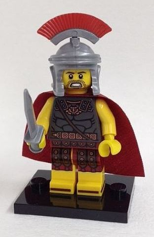 LEGO col10-3 Roman Commander, Series 10 (Complete Set with Stand and Accessories)