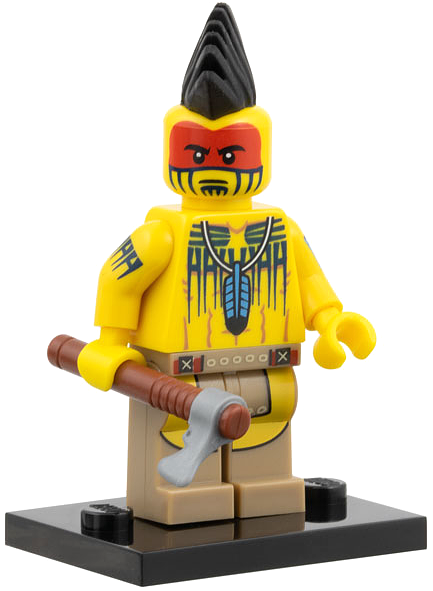 LEGO col10-5 Tomahawk Warrior, Series 10 (Complete Set with Stand and Accessories)