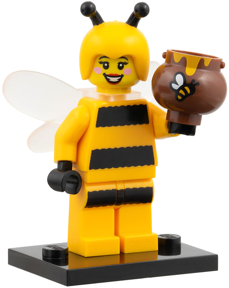 LEGO col10-7 Bumblebee Girl, Series 10 (Complete Set with Stand and Accessories)