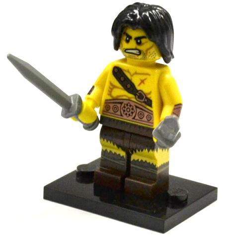 LEGO col11 Barbarian, Series 11 (Complete Set with Stand and Accessories)
