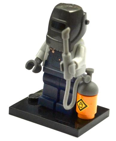LEGO col11-10 Welder, Series 11 (Complete Set with Stand and Accessories)