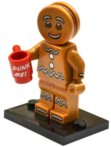 LEGO col11-6 Gingerbread Man, Series 11 (Complete Set with Stand and Accessories)