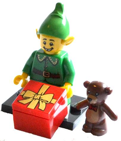 LEGO col11-7 Holiday Elf, Series 11 (Complete Set with Stand and Accessories)