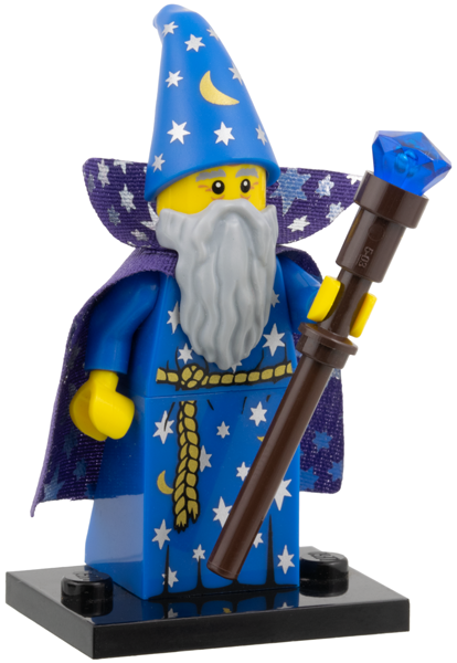 LEGO col12 Wizard, Series 12 (Complete Set with Stand and Accessories)