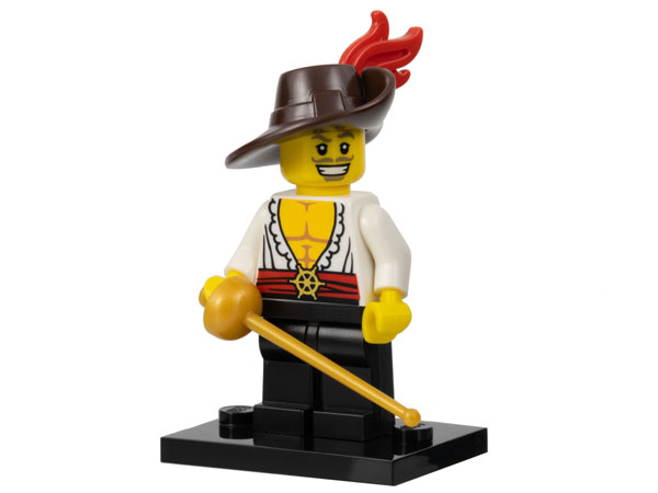 LEGO col12-13 Swashbuckler, Series 12 (Complete Set with Stand and Accessories)