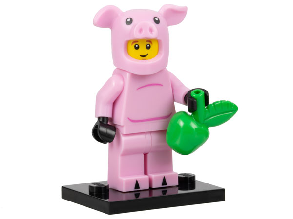 LEGO col12-14 Piggy Guy, Series 12 (Complete Set with Stand and Accessories)