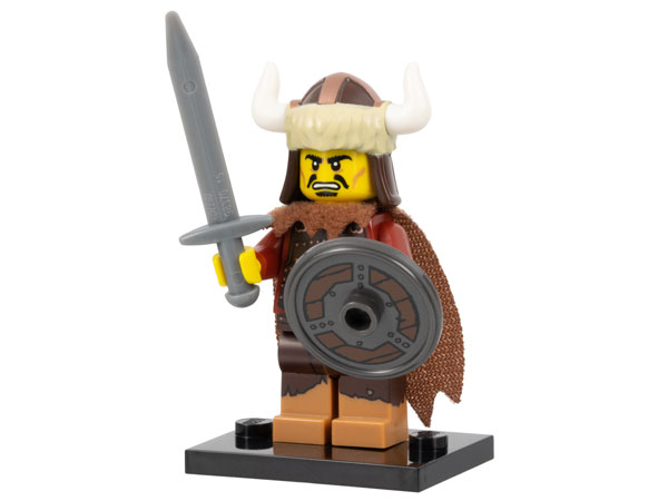 LEGO col12-2 Hun Warrior, Series 12 (Complete Set with Stand and Accessories)