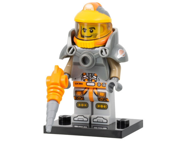 LEGO col12-6 Space Miner, Series 12 (Complete Set with Stand and Accessories)