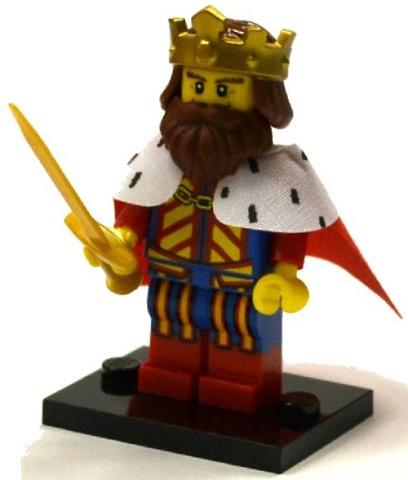 LEGO col13 Classic King, Series 13 (Complete Set with Stand and Accessories)