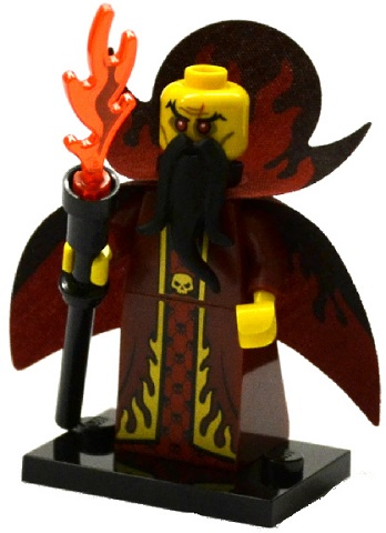 LEGO col13-10 Evil Wizard, Series 13 (Complete Set with Stand and Accessories)