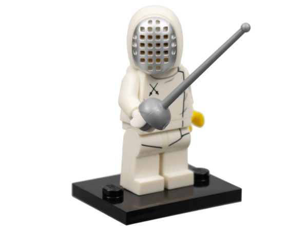 LEGO col13-11 Fencer, Series 13 (Complete Set with Stand and Accessories)