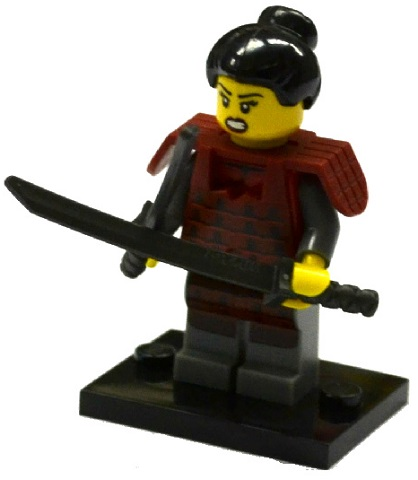 LEGO col13-12 Samurai, Series 13 (Complete Set with Stand and Accessories)