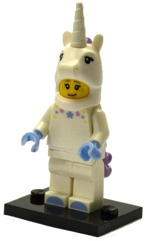 LEGO col13-3 Unicorn Girl, Series 13 (Complete Set with Stand and Accessories)