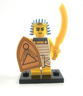 LEGO col13-8 Egyptian Warrior, Series 13 (Complete Set with Stand and Accessories)