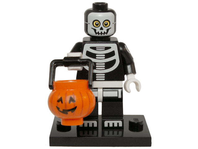 LEGO col14-11 Skeleton Guy, Series 14 (Complete Set with Stand and Accessories)