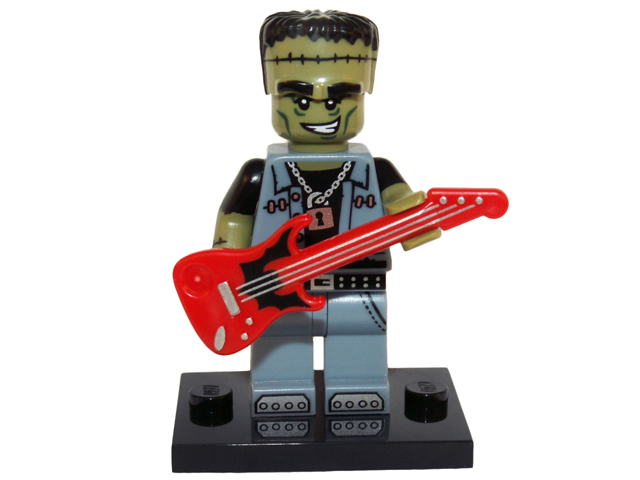 LEGO col14-12 Monster Rocker, Series 14 (Complete Set with Stand and Accessories)
