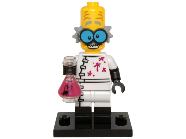 LEGO col14-3 Monster Scientist, Series 14 (Complete Set with Stand and Accessories)