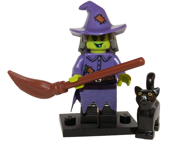LEGO col14-4 Wacky Witch, Series 14 (Complete Set with Stand and Accessories)