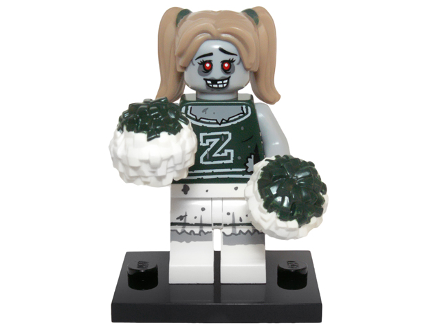LEGO col14-8 Zombie Cheerleader, Series 14 (Complete Set with Stand and Accessories)