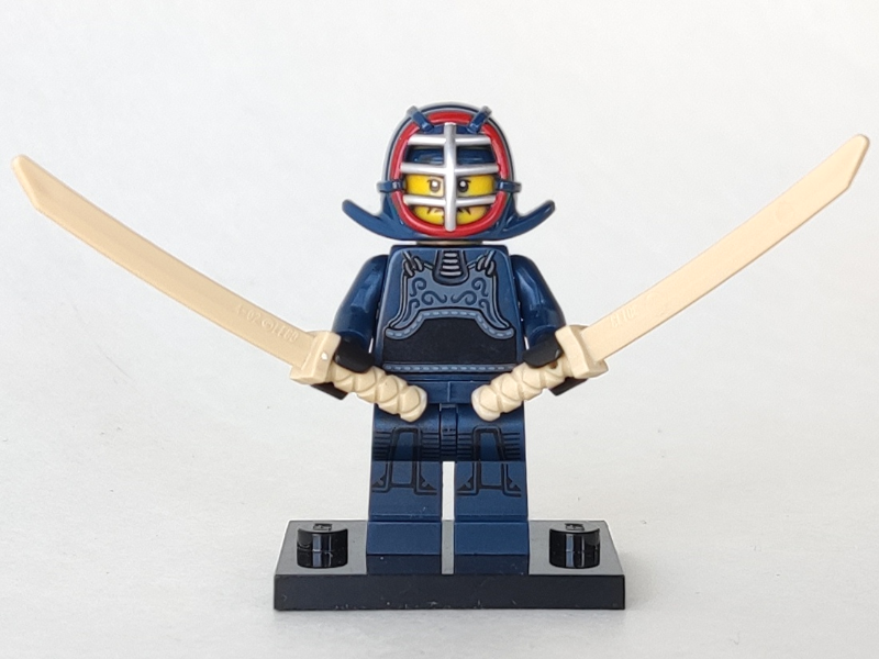 LEGO col15-12 Kendo Fighter, Series 15 (Complete Set with Stand and Accessories)