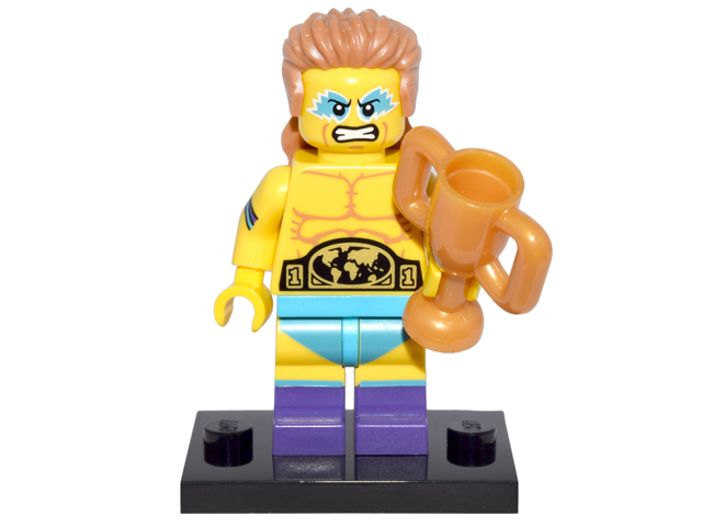 LEGO col15-14 Wrestling Champion, Series 15 (Complete Set with Stand and Accessories)