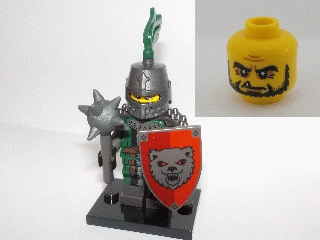LEGO col15-3 Frightening Knight, Series 15 (Complete Set with Stand and Accessories)