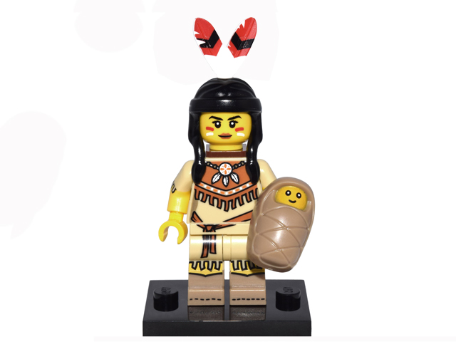 LEGO col15-5 Tribal Woman, Series 15 (Complete Set with Stand and Accessories)