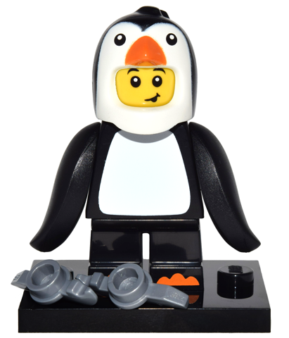 LEGO col16-10 Penguin Boy, Series 16 (Complete Set with Stand and Accessories)