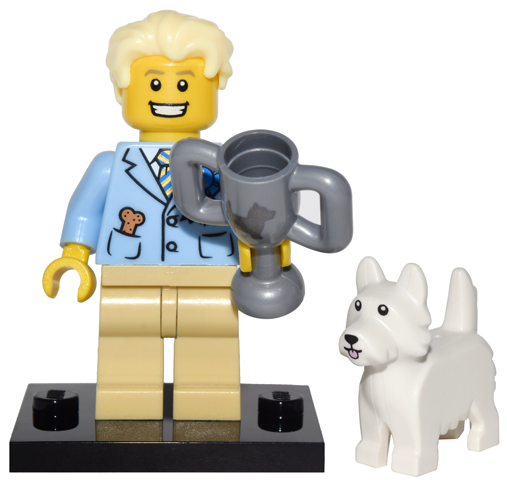 LEGO col16-12 Dog Show Winner, Series 16 (Complete Set with Stand and Accessories)