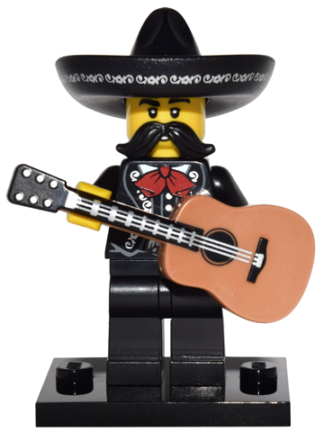 LEGO col16-13 Mariachi, Series 16 (Complete Set with Stand and Accessories)