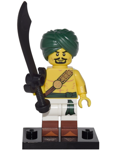LEGO col16-2 Desert Warrior, Series 16 (Complete Set with Stand and Accessories)
