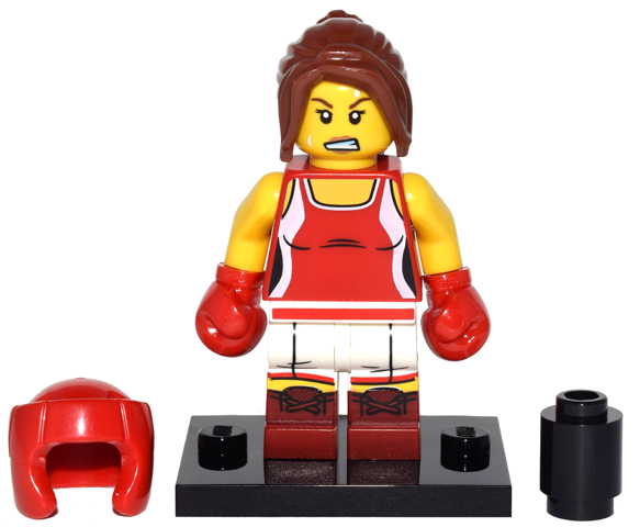 LEGO col16-8 Kickboxer, Series 16 (Complete Set with Stand and Accessories)