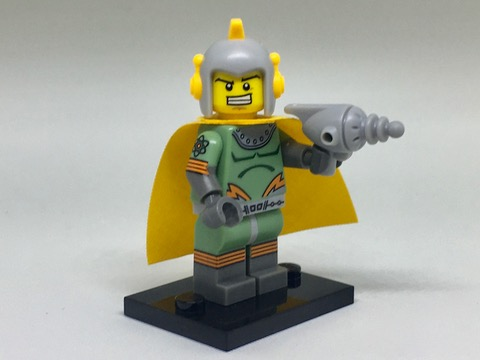 LEGO col17-11 Retro Space Hero, Series 17 (Complete Set with Stand and Accessories)